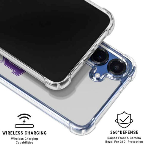 Texas Christian University Horned Frogs Logo Print Galaxy S25 Clear Case